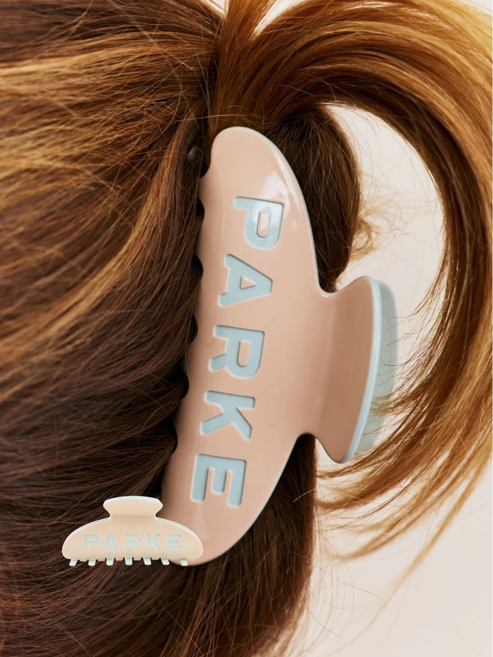 Parke Birthday Claw Clip in Cupcake Cream and Light Blue